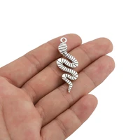 10pcslot cobra snake charms animal alloy pendants for diy jewelry earrings bracelet necklace handmade making accessories