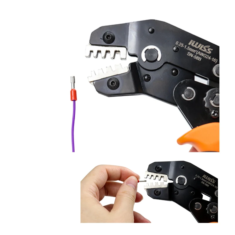 

Wire Crimping Pliers Ratchet Terminal 0.25-1.5mm2 Crimping Electrical Clamp Hand Tools Combination Pliers Multifunctional Pliers