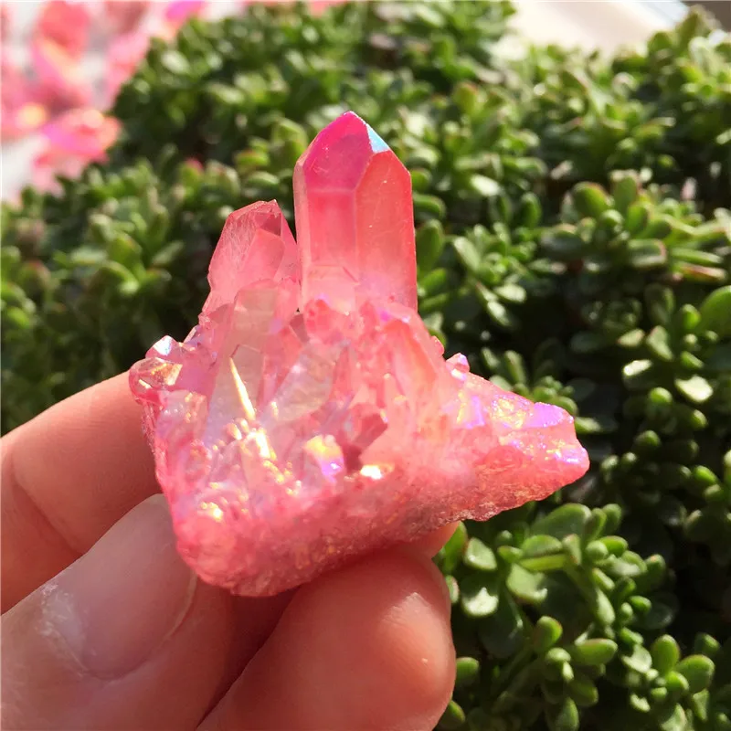 2 шт. потрясающие радужные образцы минералов из титанового кварца | Дом и сад