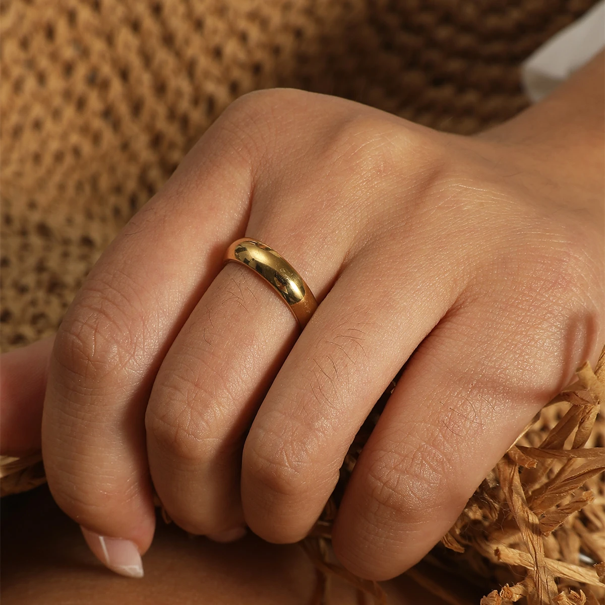 

Модное титановое кольцо 4 мм для мужчин и женщин, мужские кольца