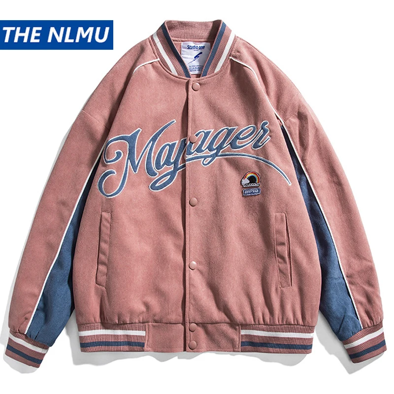 

В стиле «хип-хоп» в винтажном стиле; Бейсбольная куртка для мужчин с вышивкой с надписями в стиле пэчворк колледж Куртки Женские куртки в ст...