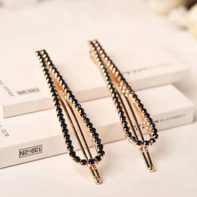 Заколки для волос с кристаллами женщин и девушек модные заколки из сплава