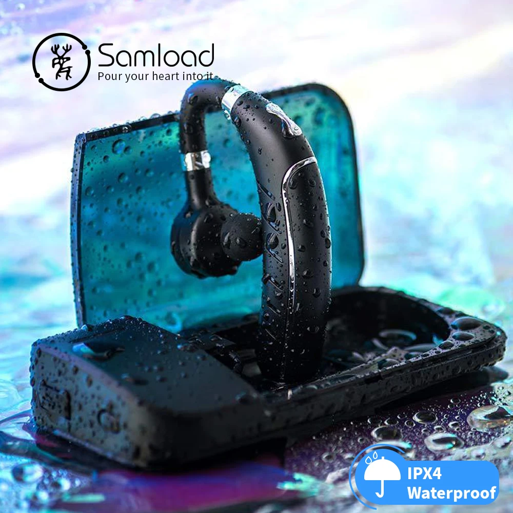 Samload Bluetooth гарнитура 30 часов воспроизведения беспроводные наушники для сотового
