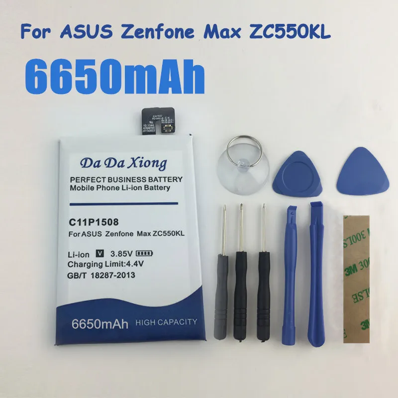 Аккумулятор C11P1508 6650 мАч для Asus Zenfone Max 5000 Z010AD Z010DD C550KL Z010DA 5000Z ZC550KL | Мобильные