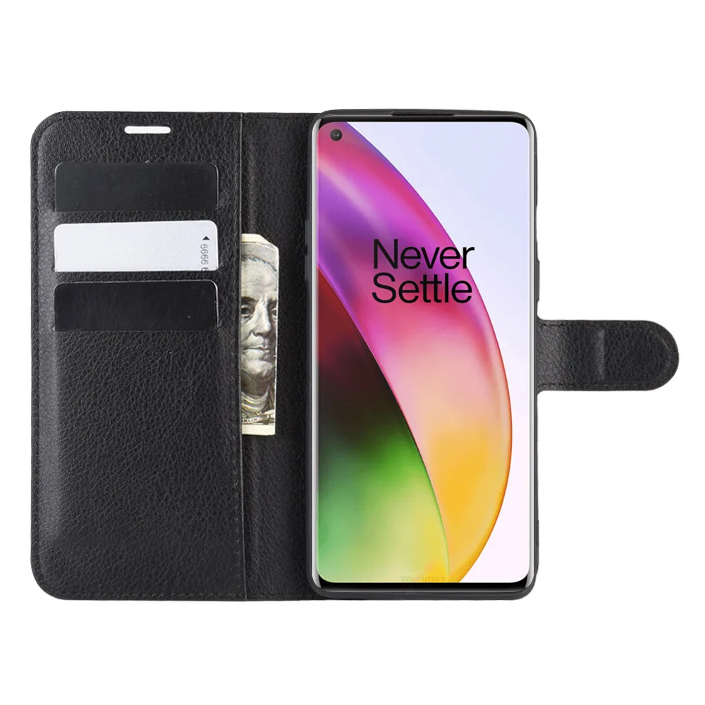 Роскошный флип-чехол для OnePlus 8 7 Pro 7T 6T 5 5T кожаный чехол Litchi stria искусственный