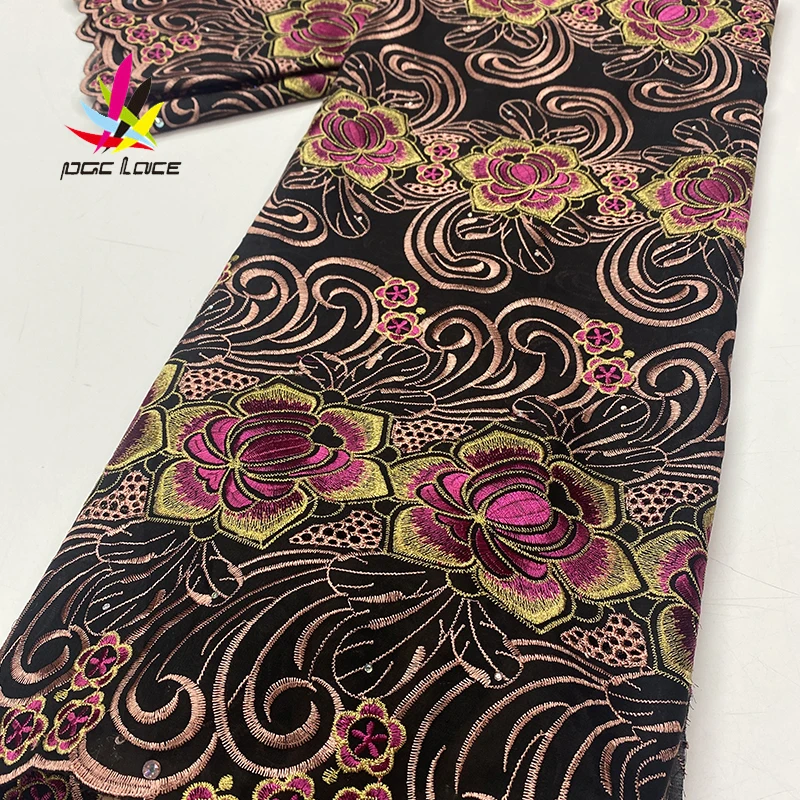 

Latest Swiss Voile African Embroidered Leaves Lace Fabric Nigerian French Dress Quality High End Embroidery Hot Selling Price