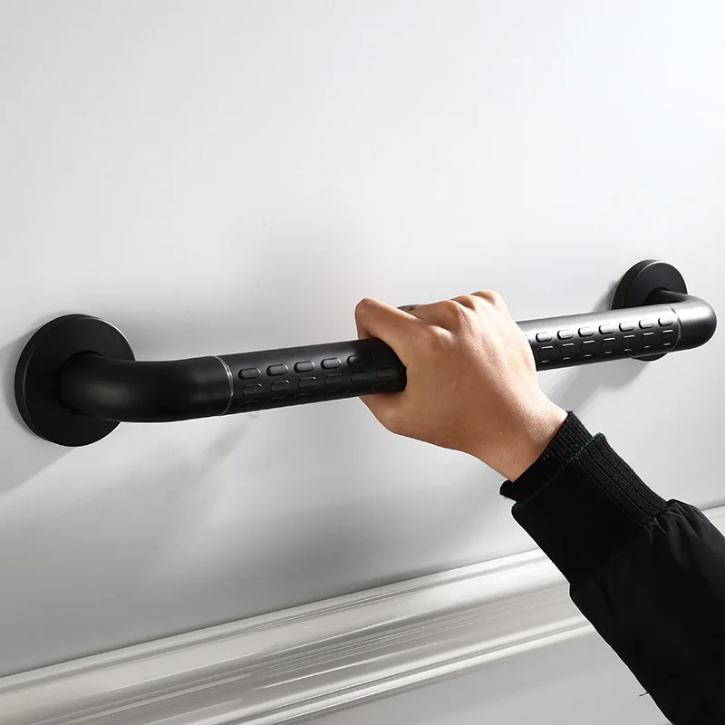 

Hot Sale Bathroom Handrail Safety Grab Bar Fluorescence Glow in the Dark Stainless Steel Bathroom Handle Black Grab Bar Hand Bar