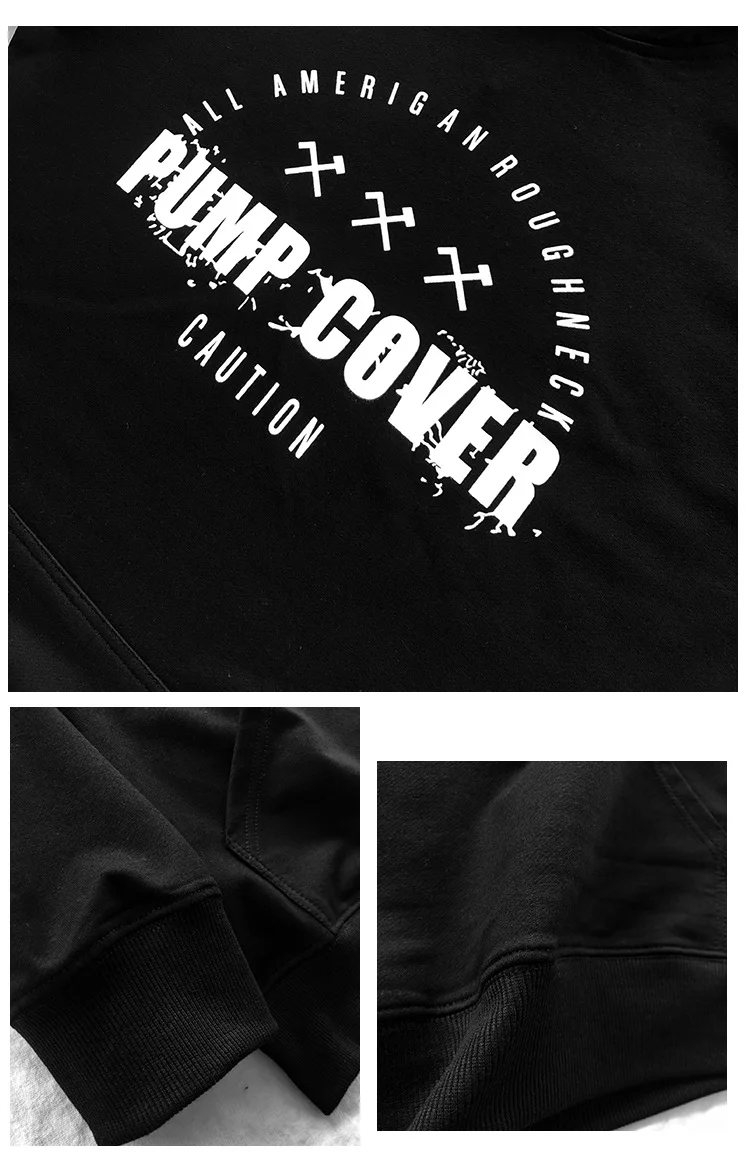 толстовка худи оверсайз мужская 2020 свитер с круглым вырезом пуловер для