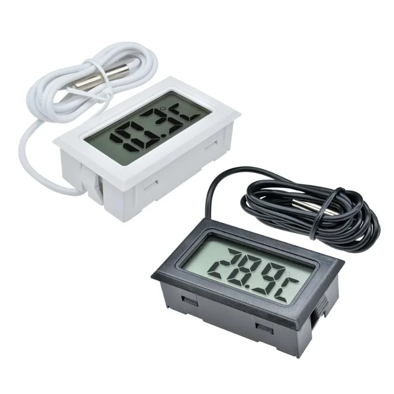 

1Pc Black/White Digital LCD Hygrometer Temperature Humidity Meter Thermometer Fridge Freezer Meter Measuring Tool For Home