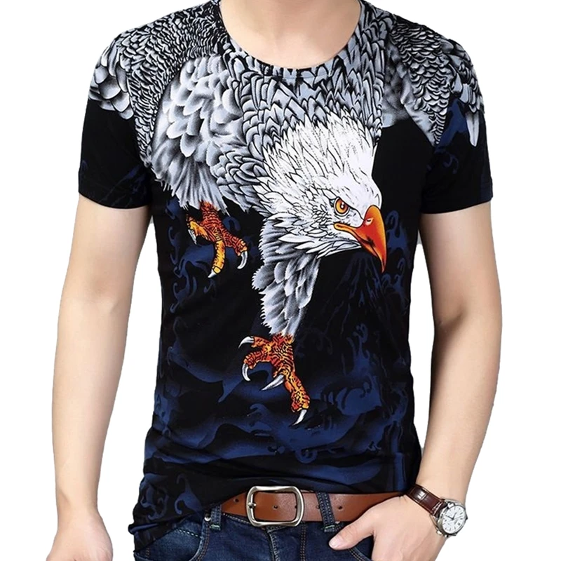 

Owl pattern 3D printing T-shirt men and women summer fashion casual Harajuku clothing polyester material 2021 new