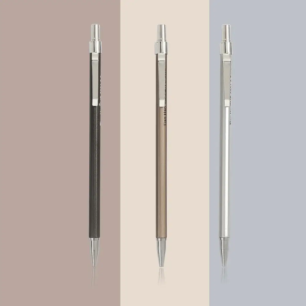 JIANWU 3pcs/set Simple metal texture Mechanical pencil 0.5mm 0.7mm Drawing Propelling pencil Plastic material Office supplies images - 6