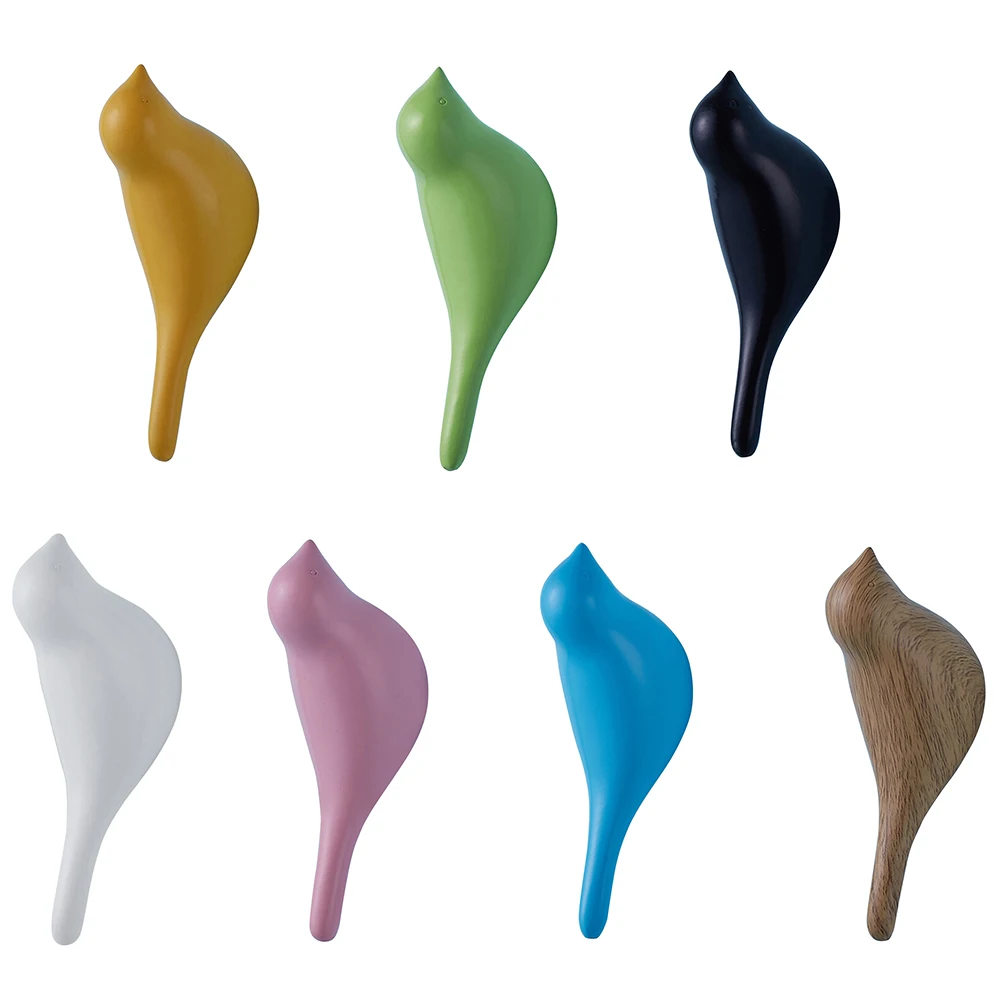 2 шт. Креативные 3D настенные крючки в форме птицы из смолы украшение для дома