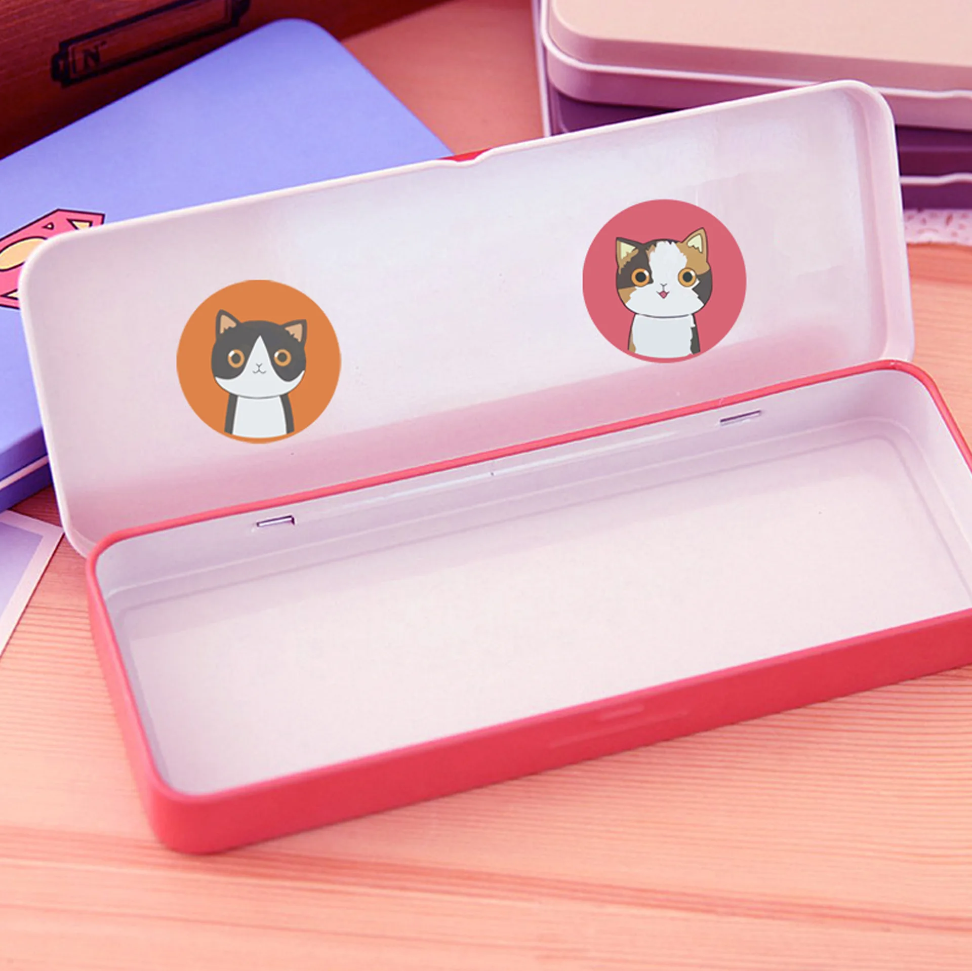 

Qiduo 500pcs/roll Lovely Cat Stickers For School Reward Stickers Classroom Decoration Encouragement Sticker For Student Teacher