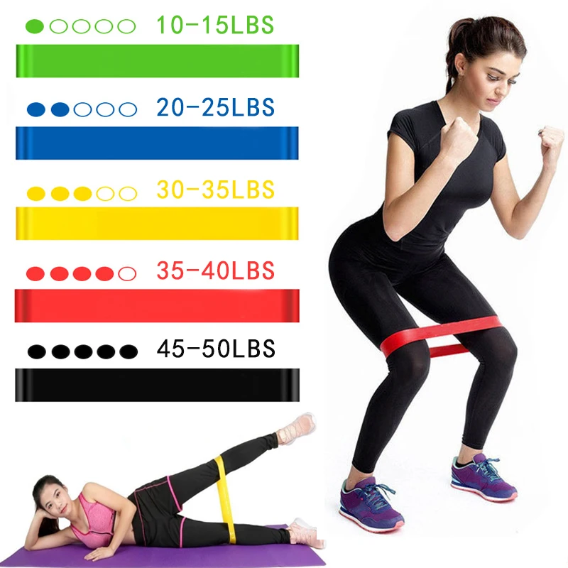 

Yoga Resistance Rubber Bands 10-50LBS Sport Yoga Pilates Crossfit Stretching Rubber Loop Fitness Elastic Bands Workout Equipment