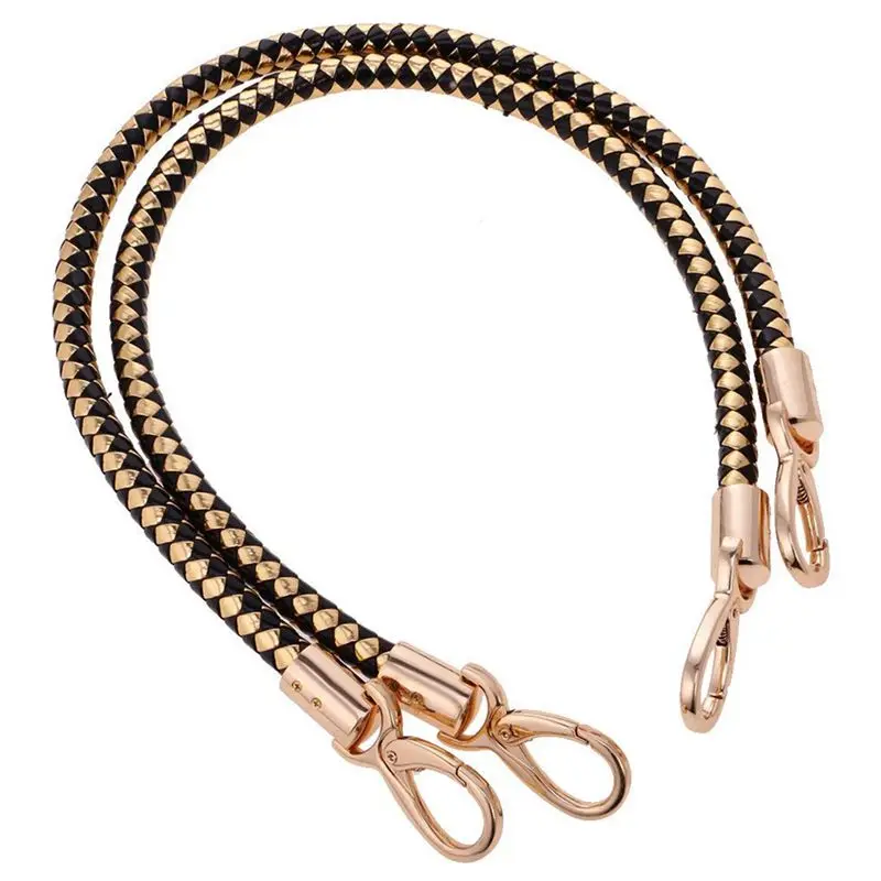 New 1 pair of bag accessories ladies adjustable wallet tote handle 60cm-black gold as described | Багаж и сумки