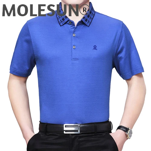 

2021 Fashion Summer 100% Silk Men T-shirt Business Casaul Mens Tshirts Short Sleeve Streetwear Mens Clothing Camisetas WPY3727