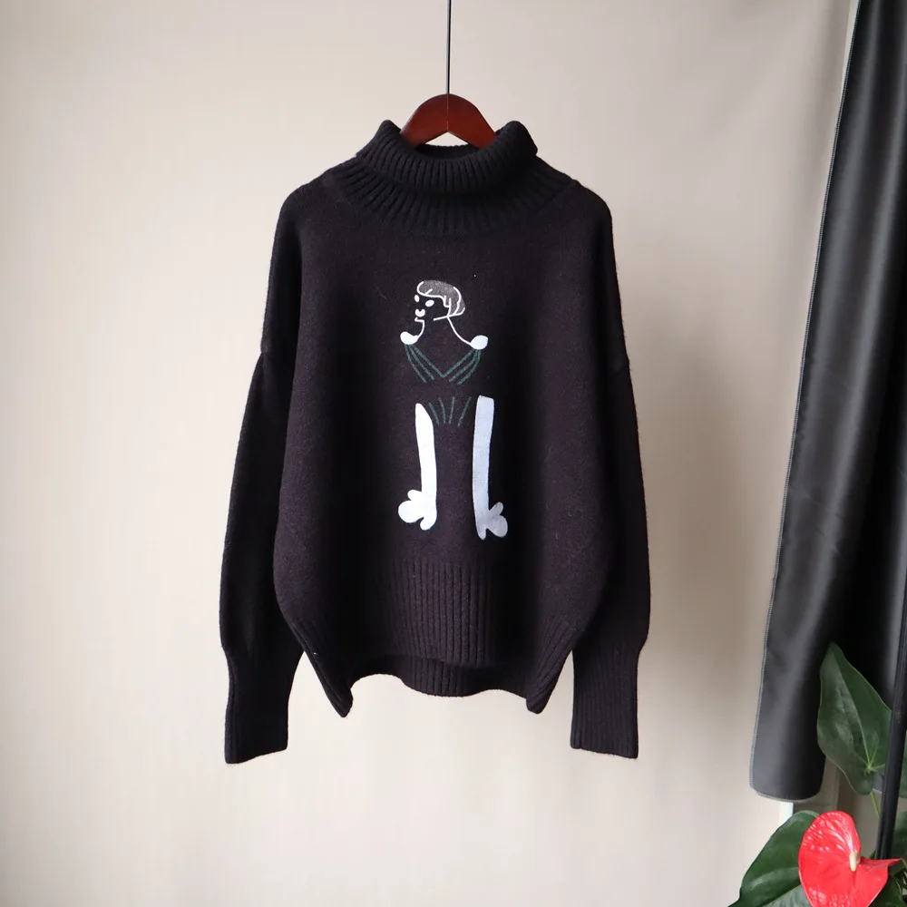 

of new fund of 2020 autumn winters is han edition relaxed joker sweater sets female turtleneck sweater coat to wear on
