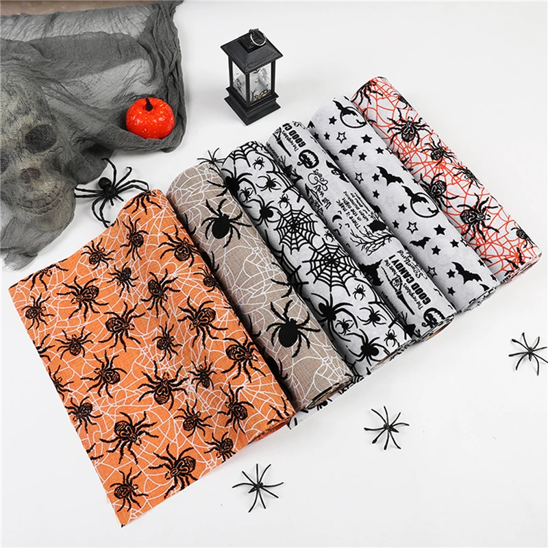 

1pc Decorative Table Cover Theme Printing Table Runner for Home Festival Warp Spider Bat Decor Table Cover
