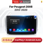 Мультимедийная магнитола Junsun V1 Pro для PEUGEOT, стерео-система на Android 10,0, 4 Гб ОЗУ, 64 Гб ПЗУ, с GPS Навигатором, видеоплеером, для PEUGEOT 2008, 2013-2020, типоразмер 2DIN