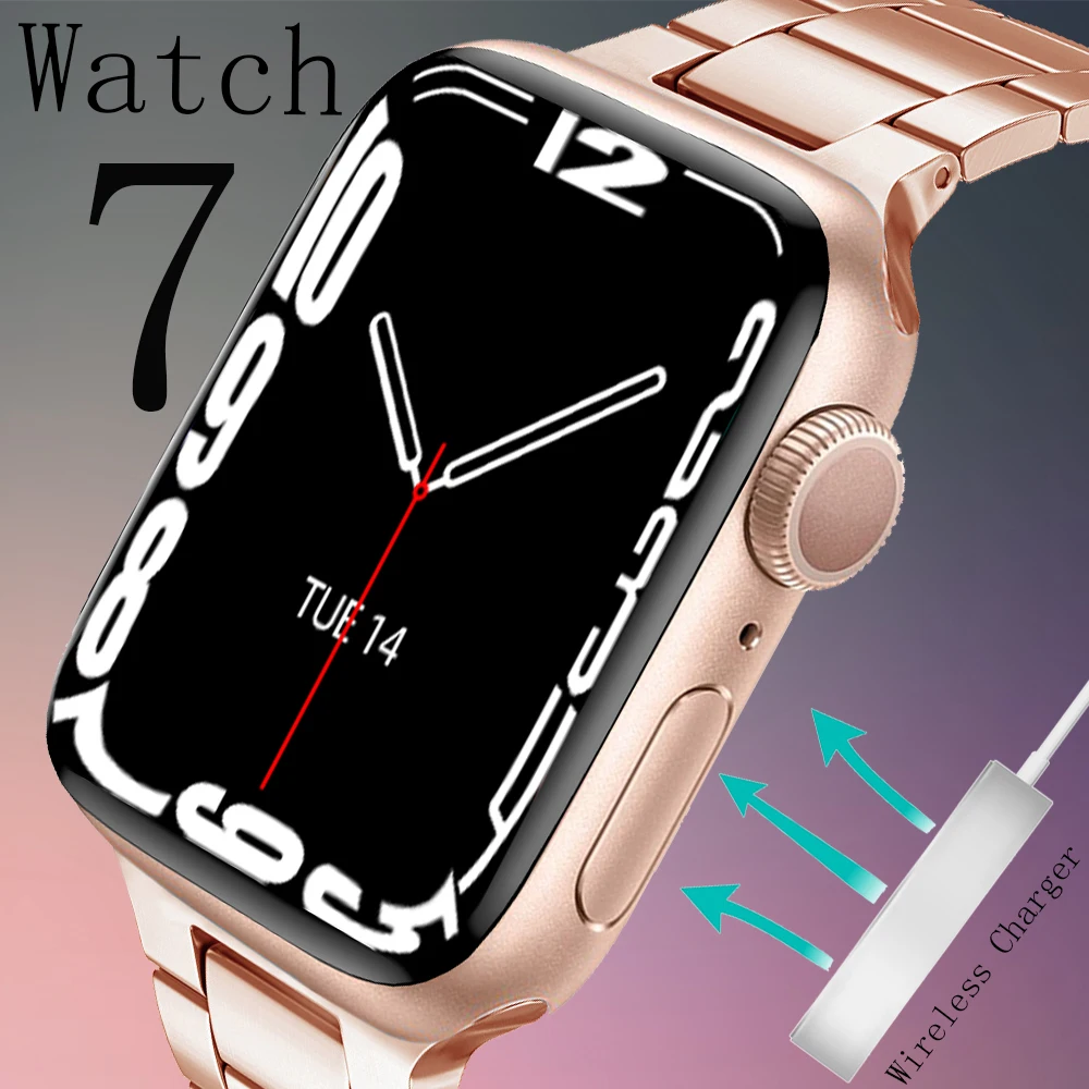 

Men Smart Watch Women watch IWO 7 For Apple Watch Wireless Charger BT Call Custom Dial Health Blood Pressure NFC Sport Smartwatc