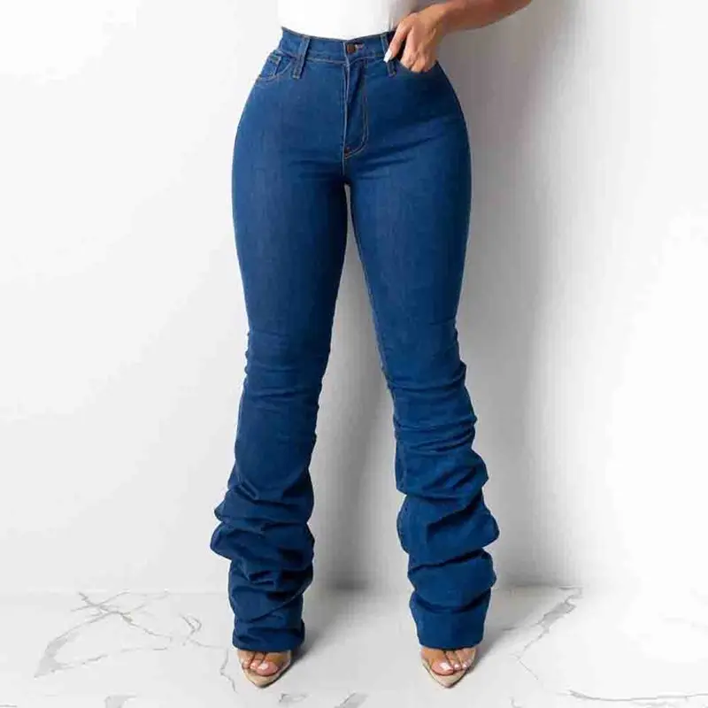 2019 женские джинсы пуш-ап с высокой талией осень зима модные обтягивающие