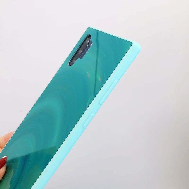 YHBBCASES для samsung Note 10 8 9 модные лазерные радужные чехлы для телефонов samsung Galaxy S8 S9 S10 Plus цветной мягкий чехол Аврора