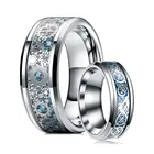 Винтажное мужское серебряное зубчатое колесо в стиле стимпанк из карбида вольфрама кольцо с инкрустацией дракона серебристо-голубое кольцо из углеродного волокна для мужчин обручальное кольцо