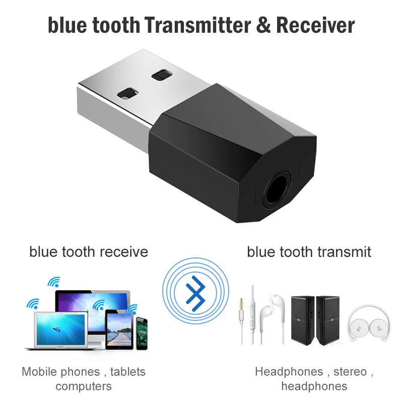 Usb адаптер bluetooth 5 0 для компьютера ПК наушники колонок автомобиля Приемник звука