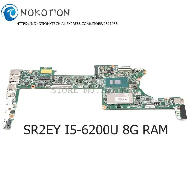 NOKOTION 828826 601 001 501 DAY0DDMBAE0 для ноутбука HP Spectre x360 13 4102TU материнская плата SR2EY I5 6200U CPU 8G