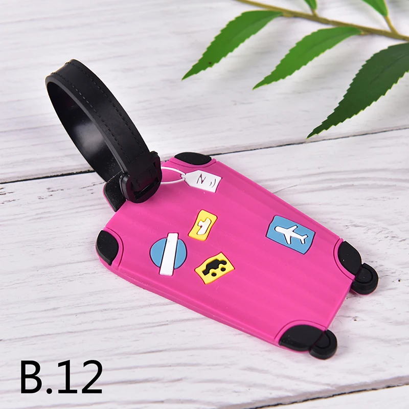 

Cute Candy Color Travel Accessories Luggage Tag Women& men Portable PU Leather Label Suitcase ID Address Holder Baggage Boarding