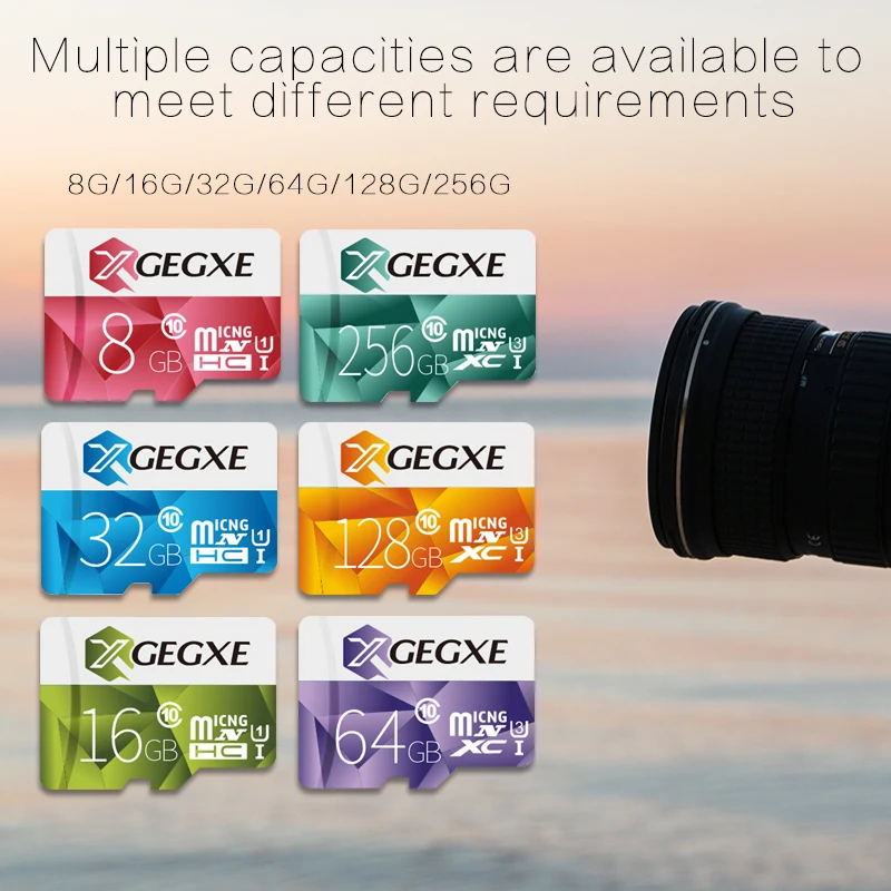 XGEGXE Оригинальная карта памяти 32 Гб 64 256 MicroSd 128 ГБ Hc класс 10 TF U1 U3 micro sd 16 Бесплатная