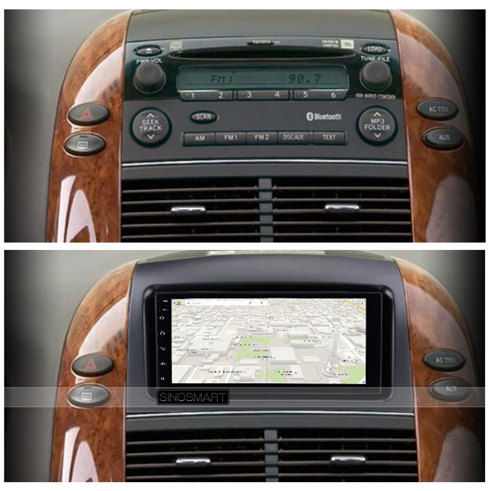 Автомобильный gps-навигатор SINOSMART 2.5D ips/QLED для Toyota Sienna 2004-18 Corolla Prius 32EQ DSP, 4G слот для sim-карты на выбор