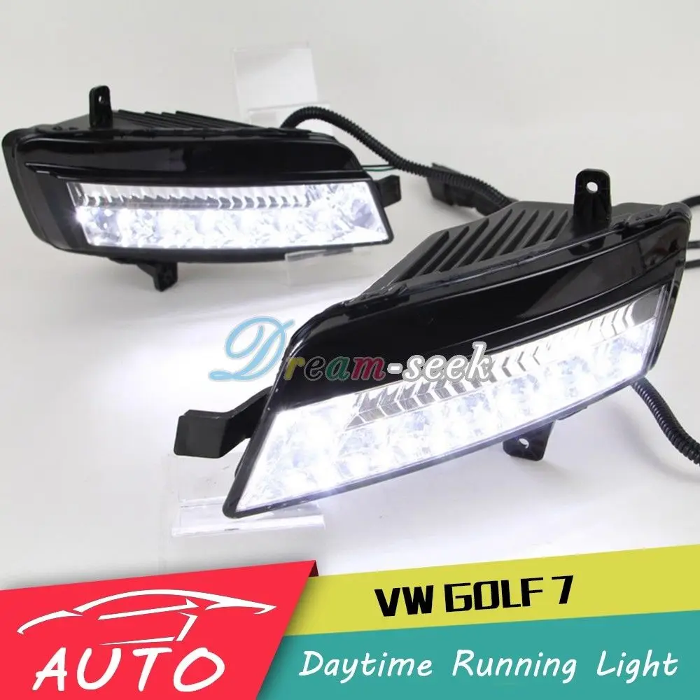 DRL для Volkswagen Golf 7 MK7 2013 + водить автомобиль дневного света Водонепроницаемый