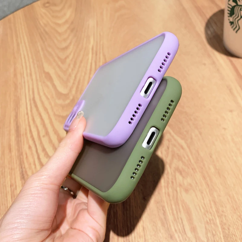 shockproof armor matte phone case for iphone 12 mini silicon protection simple candy color cover case for iphone 12mini 5 4 inch free global shipping