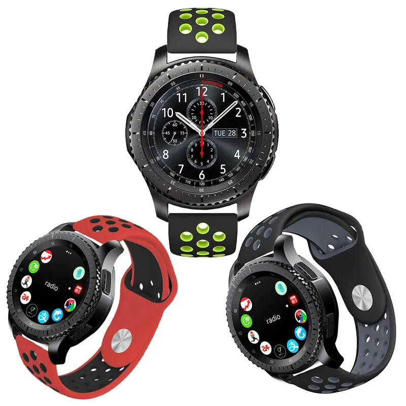 Силиконовый сменный ремешок для часов Samsung Galaxy 46 мм 22 Gear S3 Frontier Classic band 20 S2 браслет |
