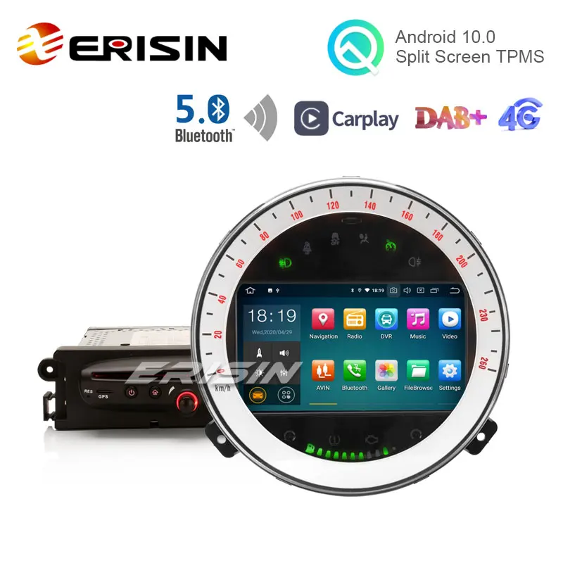 Erisin ES5108M 7 &quotBT5.0 Android 10 0 автомобильный dvd плеер DAB + 4G GPS Apple Carplay для BMW Mini