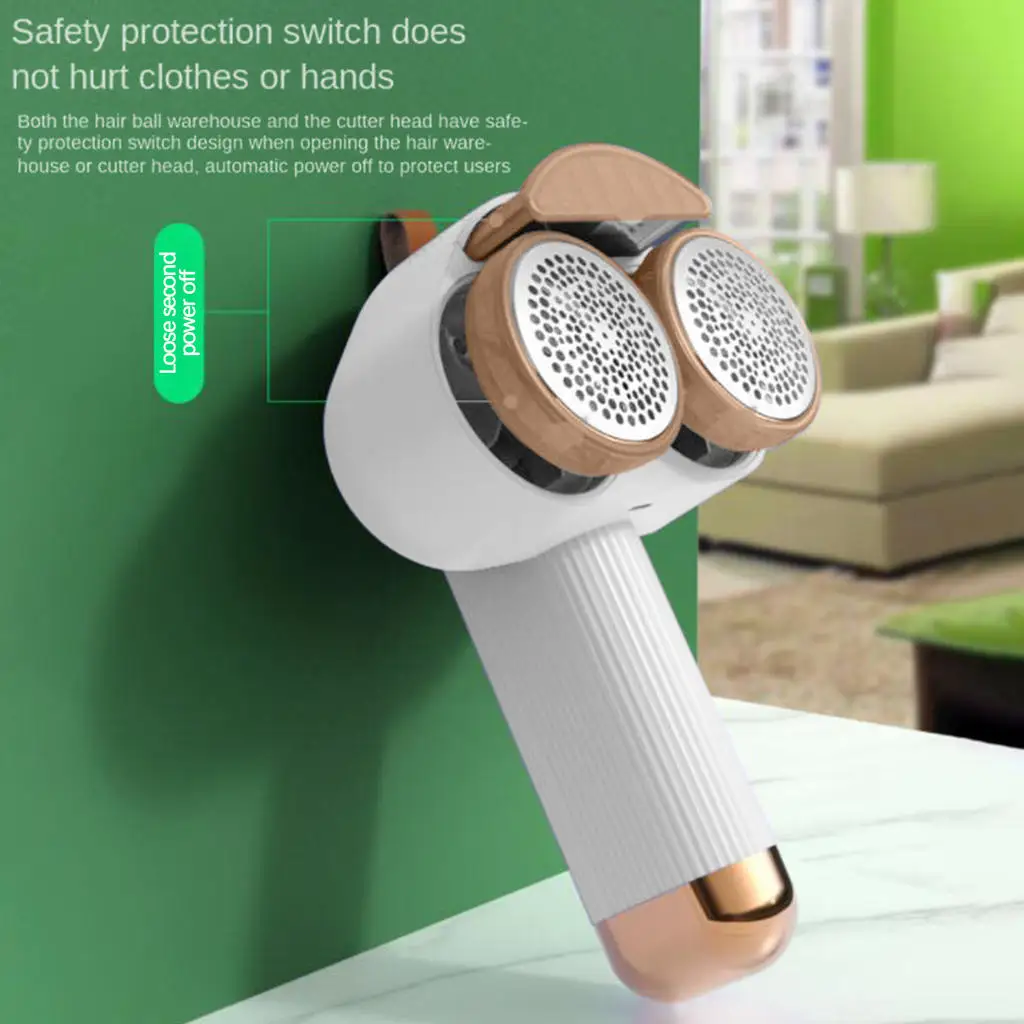 

USB Electric Lint Shaver Efficient 4W PU Lanyard Sweater Shavers for Fluff Bobbles