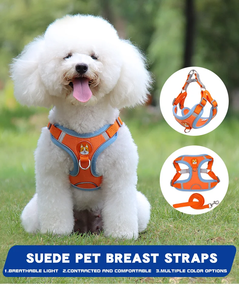 

Замшевая Регулируемая Поводок и жилетка для собак