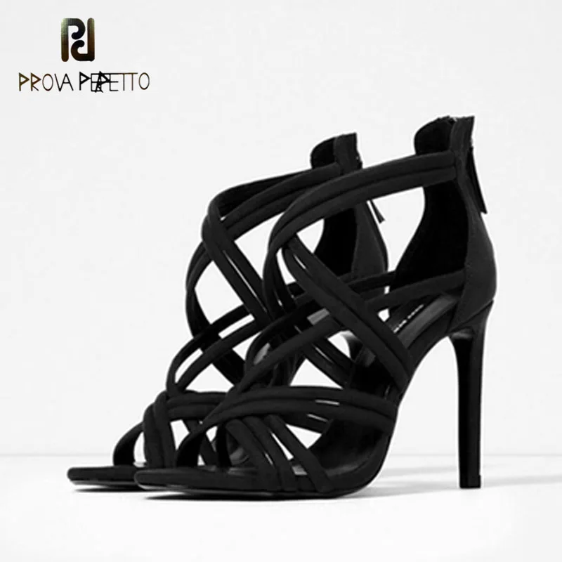 

Stiletto Sheepskin Wild Sexy Fish Mouth Shoes Black Strappy Roman Ladies Party Sandals 2021 Summer New High-heel Sandals Women