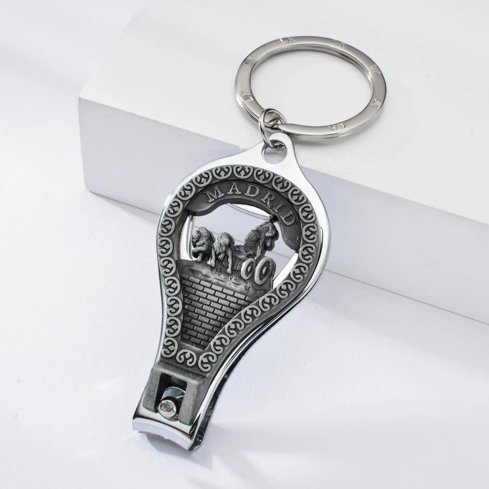 Винтажный брелок Vicney в Испании и Мадриде для ключей виде фонтана богини Cybele из