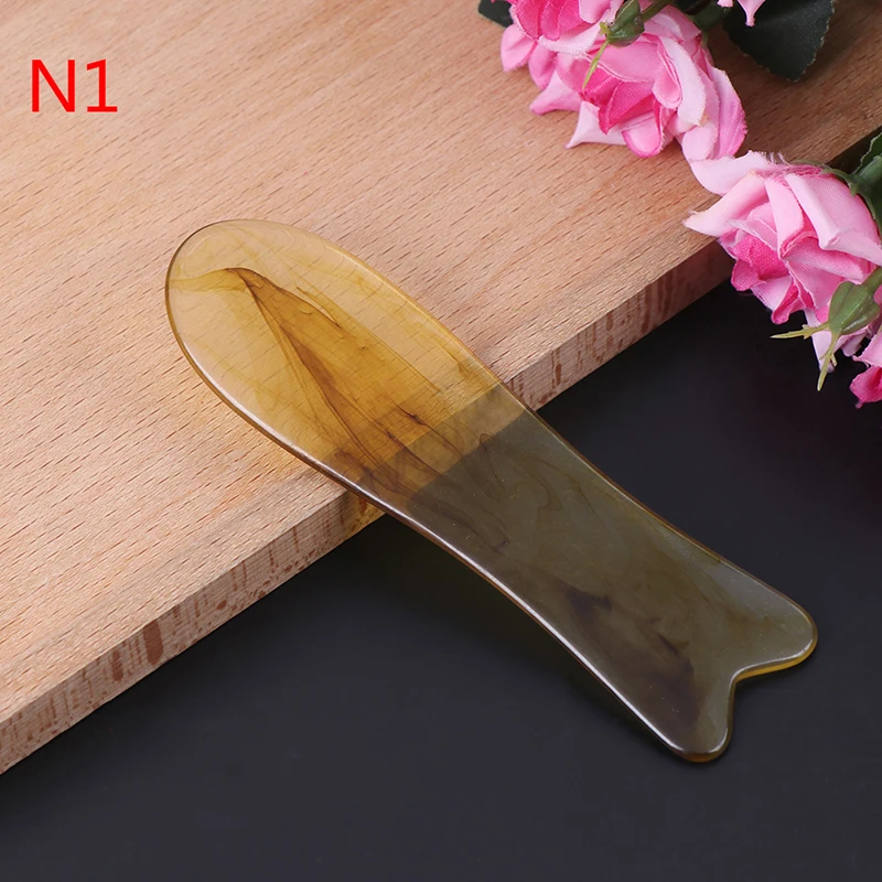 Jade Guasha Scraping Massage Scraper Natural Gua Sha Board Resin Acupoint Face Eye Care SPA Massager Acupuncture | Красота и здоровье
