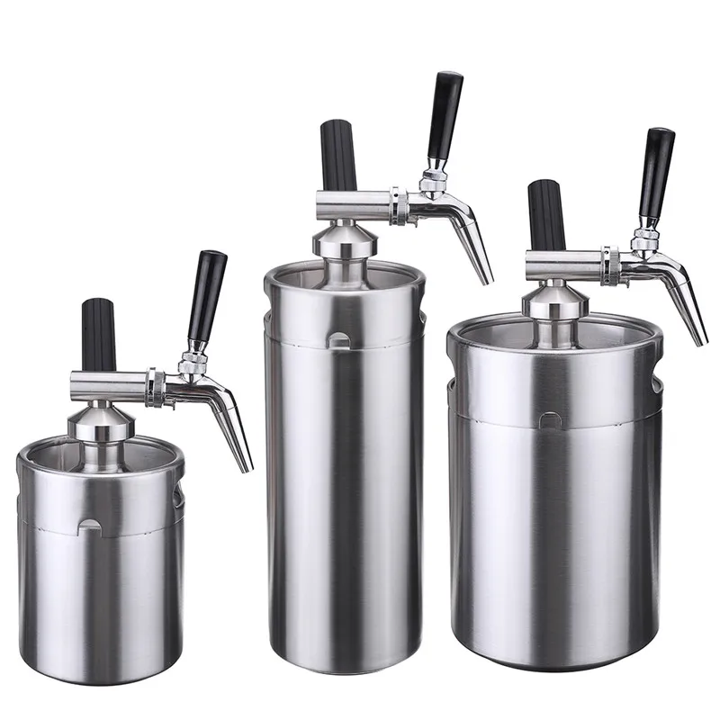 Эффективный 2L/4L/5L Nitro кофеварка для холодного заваривания, мини бочонок из нержавеющей стали, домашняя система для приготовления кофе, набор, плита, Кофеварка
