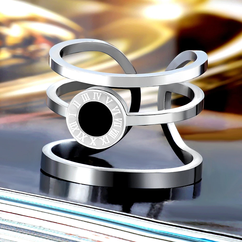 Новый браслет из нержавеющей стали свадебные кольца наборы для женщин римскими