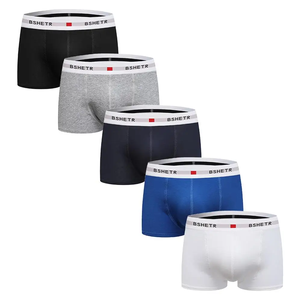 Трусы боксеры мужские 4 упак./лот нижнее белье хлопковые шорты мягкие удобные
