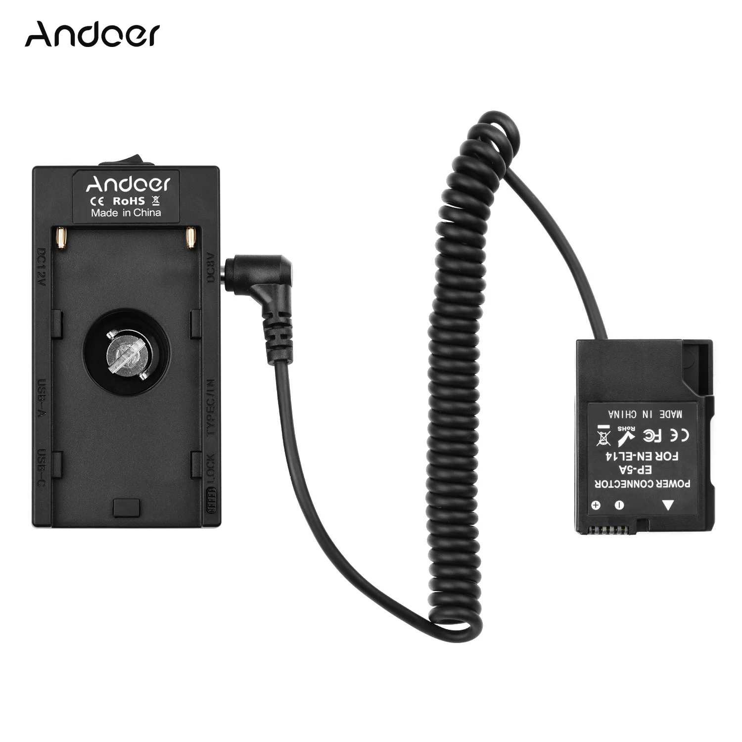

Держатель пластины для батареи Andoer F750, адаптер + фиктивная батарея EN-EL15 для Nikon D3100/D3200/D5100/D5200/COOLPIX P7000/P7100/P7700/P7800