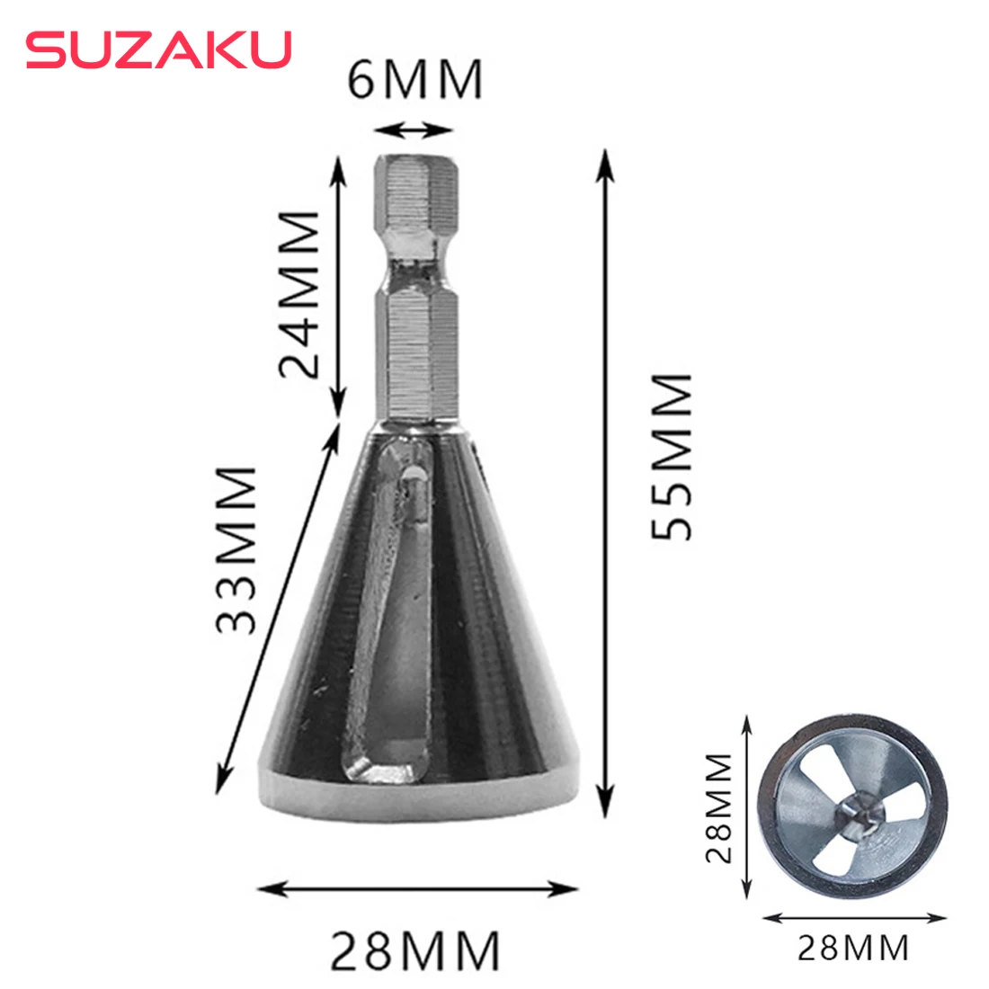 

4-19mm Work Range Steel Deburring External Chamfer Tool Drill Bit Remove Burr Tire Repair Damaged Bolts Woodworking 1/4 Shank