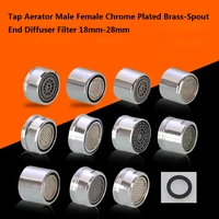 1pcs tap aerator male female chrome plated brass spout end diffuser filter 1820222428mm