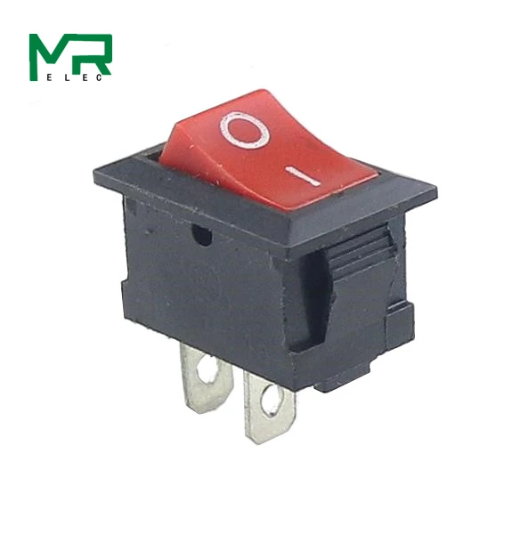 1 шт. KCD1 2PIin 3Pin Лодка Автомобильный кулисный переключатель 6A/10A 250 V/125 V AC красный желтый зеленый синий черный кнопка Лучшая цена KCD1 - Цвет: Red   2PIN