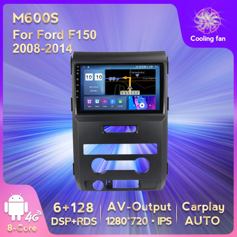 

Автомобильное стерео радио 9 "IPS Android 11 4G Lte GPS навигация для Ford F150 F-150 2009-2012 мультимедийный плеер приемник Carplay DSP