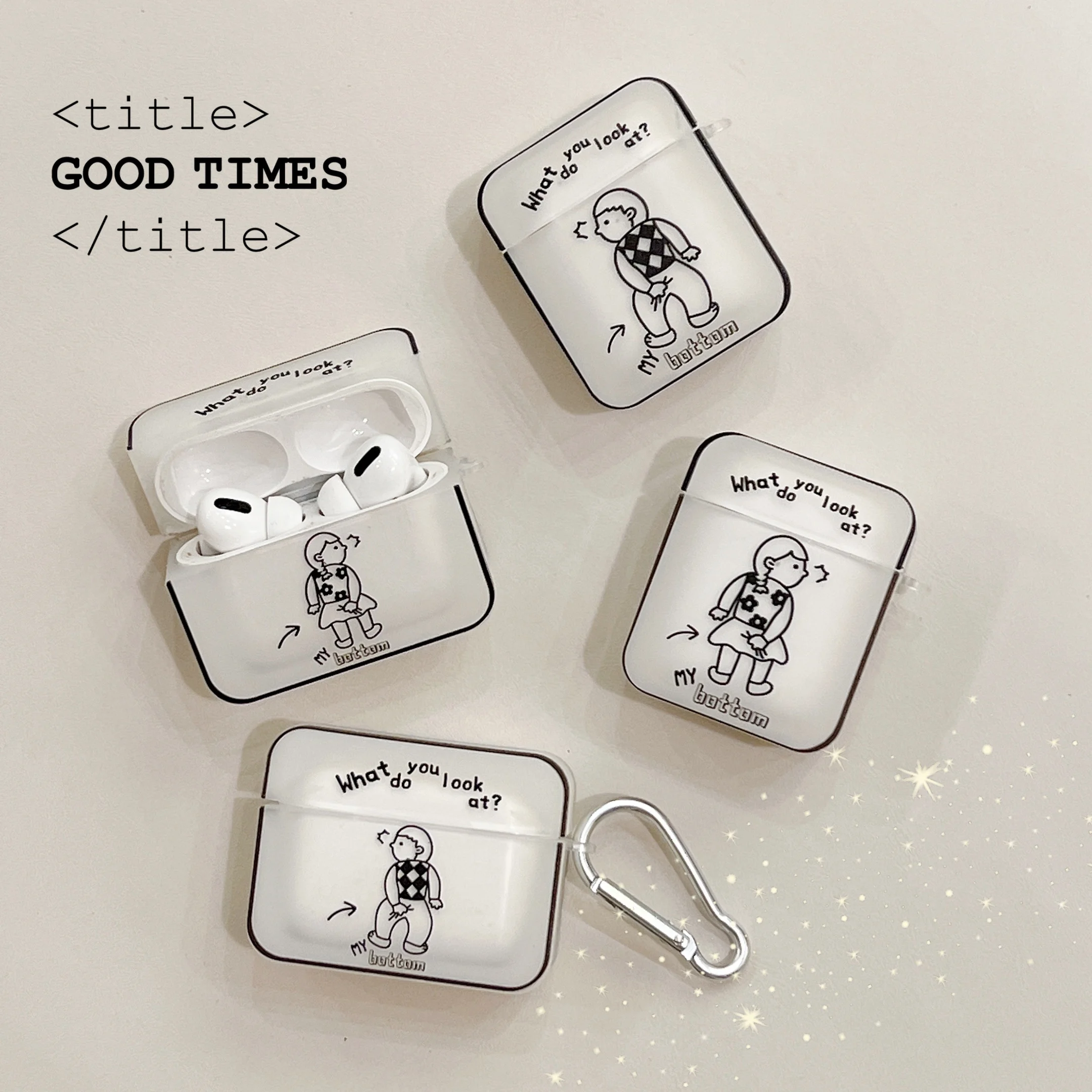 

Простой чехол для телефона для мальчиков и девочек Apple AirPods 1 2 Pro с ремешком чехол для беспроводных наушников Bluetooth